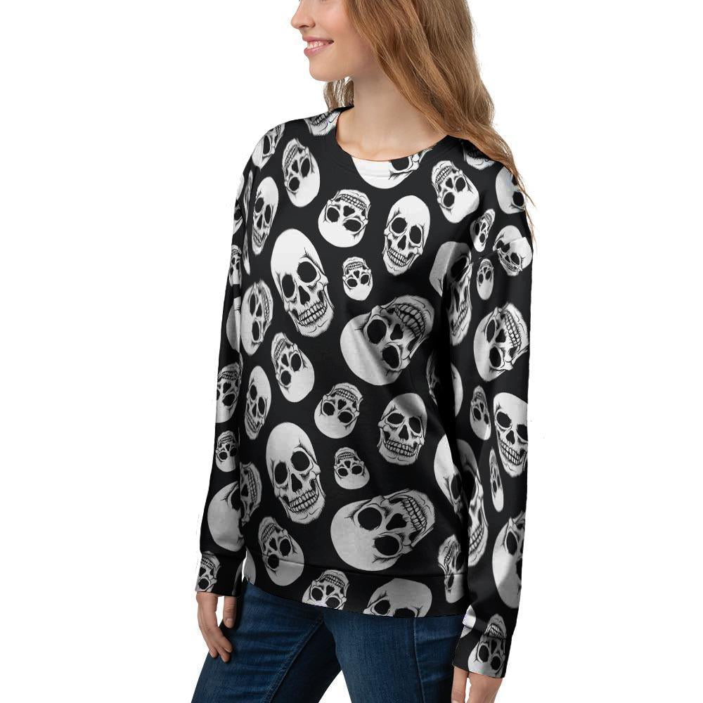 Black Skull Women's Sweatshirt-grizzshop