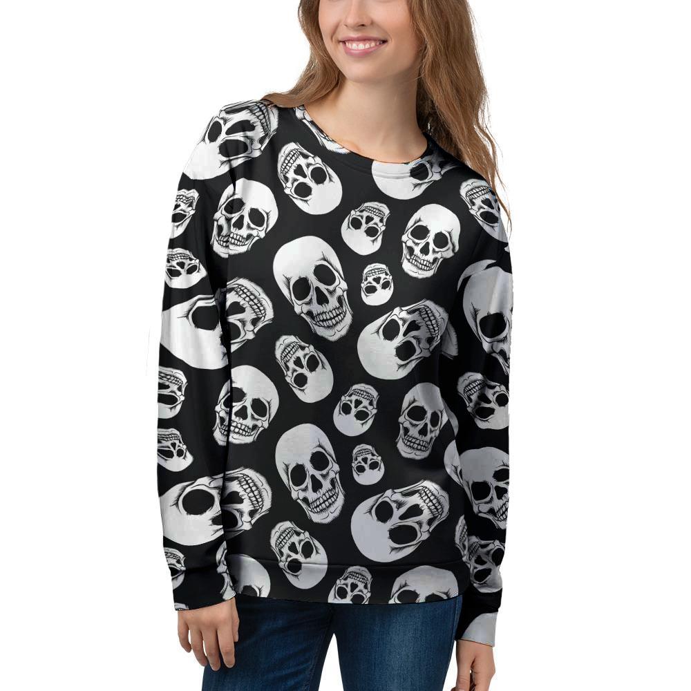 Black Skull Women's Sweatshirt-grizzshop