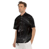 Black Snake Print Men's Short Sleeve Shirts-grizzshop