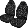 Black Snowflake Pattern Print Universal Fit Car Seat Cover-grizzshop