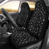 Black Snowflake Pattern Print Universal Fit Car Seat Cover-grizzshop