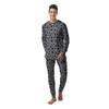 Black Spider And Grey Print Pattern Men's Pajamas-grizzshop