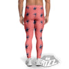 Black Spider Pink Print Pattern Men's Leggings-grizzshop