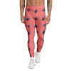 Black Spider Pink Print Pattern Men's Leggings-grizzshop