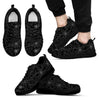 Black Spider Web Pattern Print Black Sneaker Shoes For Men Women-grizzshop