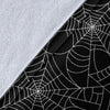 Black Spider Web Pattern Print Blanket-grizzshop