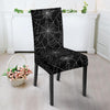 Black Spider Web Pattern Print Chair Cover-grizzshop