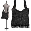 Black Spider Web Pattern Print Crossbody Bags-grizzshop