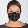 Black Spider Web Pattern Print Face Mask-grizzshop