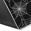 Black Spider Web Pattern Print Floor Mat-grizzshop