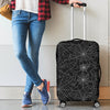 Black Spider Web Pattern Print Luggage Cover Protector-grizzshop