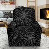 Black Spider Web Pattern Print Recliner Cover-grizzshop