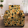 Black Sunflower Armchair Cover-grizzshop