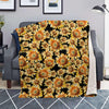 Black Sunflower Blanket-grizzshop