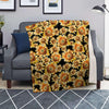 Black Sunflower Blanket-grizzshop