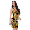 Black Sunflower Bodycon Dress-grizzshop