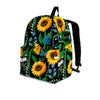 Black Sunflower Floral Backpack-grizzshop