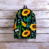 Black Sunflower Floral Backpack-grizzshop