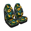 Black Sunflower Floral Car Seat Covers-grizzshop