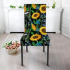 Black Sunflower Floral Chair Cover-grizzshop