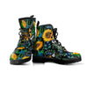 Black Sunflower Floral Men's Boots-grizzshop