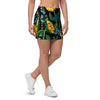 Black Sunflower Floral Mini Skirt-grizzshop