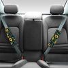 Black Sunflower Floral Seat Belt Cover-grizzshop