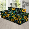 Black Sunflower Floral Sofa Cover-grizzshop