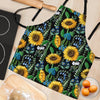 Black Sunflower Floral Women's Apron-grizzshop