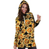 Black Sunflower Hoodie Dress-grizzshop