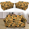 Black Sunflower Loveseat Cover-grizzshop