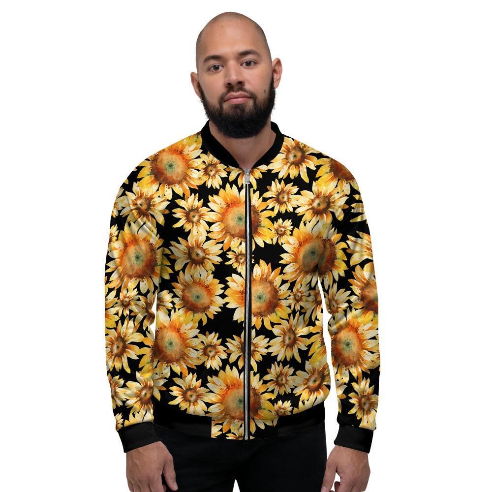 Black Sunflower Men's Bomber Jacket-grizzshop