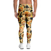 Black Sunflower Men's Leggings-grizzshop