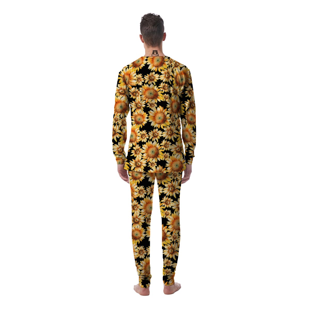 Black Sunflower Men's Pajamas-grizzshop