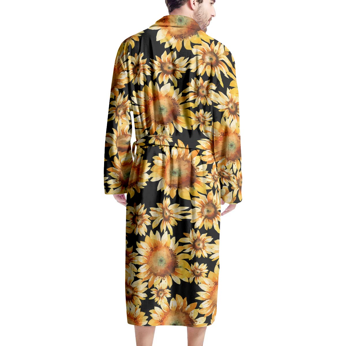 Black Sunflower Men's Robe-grizzshop