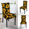 Black Sunflower Print Chair Cover-grizzshop