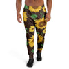 Black Sunflower Print Men's Joggers-grizzshop