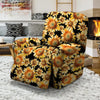 Black Sunflower Recliner Cover-grizzshop