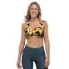 Black Sunflower Sports Bra-grizzshop