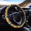 Black Sunflower Steering Wheel Cover-grizzshop