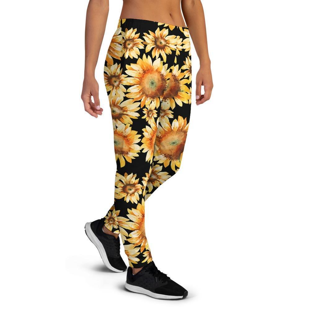 Black Sunflower Women's Joggers-grizzshop