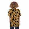 Black Sunflower Women's Short Sleeve Shirts-grizzshop