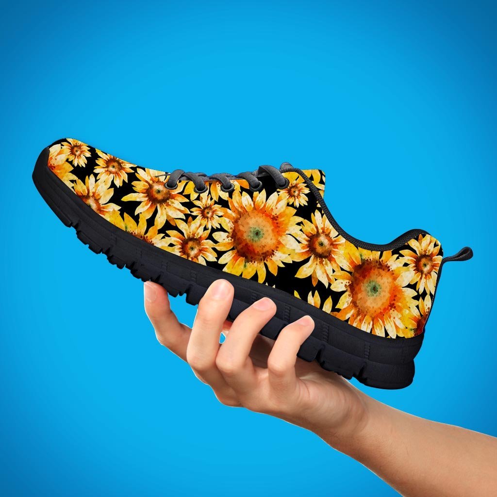 Black Sunflower Women's Sneakers-grizzshop