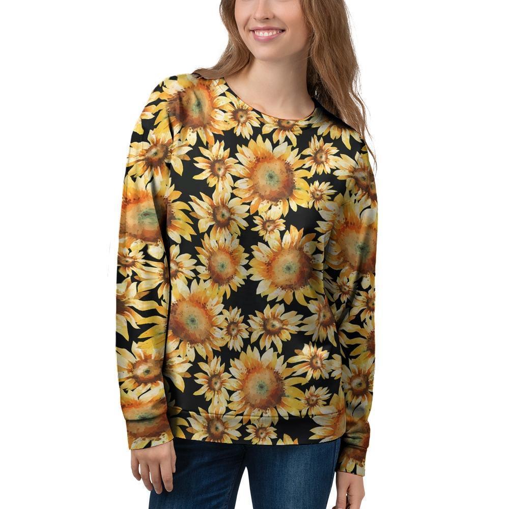 Black Sunflower Women's Sweatshirt-grizzshop