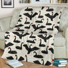 Black Swan Pattern Print Blanket-grizzshop