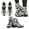 Black Swan Pattern Print Comfy Winter Boots-grizzshop