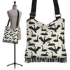 Black Swan Pattern Print Crossbody Bags-grizzshop