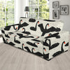 Black Swan Pattern Print Sofa Covers-grizzshop