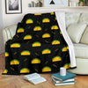 Black Taco Pattern Print Blanket-grizzshop