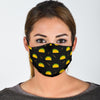 Black Taco Pattern Print Face Mask-grizzshop